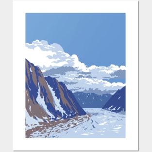 Ruth Glacier in Denali National Park in Alaska WPA Poster Art Posters and Art